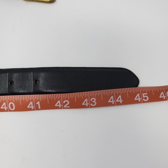 COACH BLACK LEATHER BELT GOLD BUCKLE MEN SIZE 40 CLASSIC PROFESSIONAL BUSINESS - Picture 12 of 14